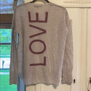 100% cashmere love sweater